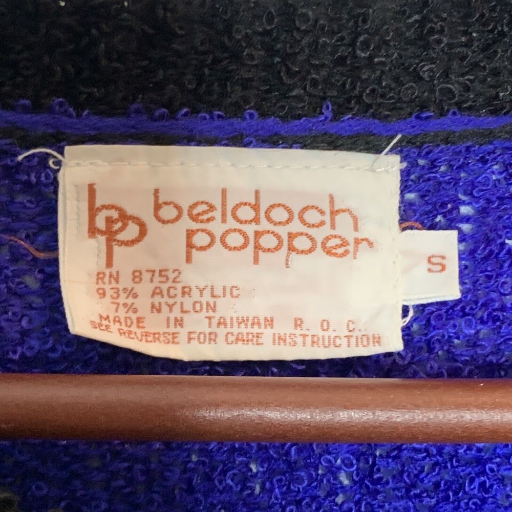 Vintage 1980s Deadstock Sweater BELDOCH POPPER Small Sleeveless Colorblock Cute - Picture 6 of 6
